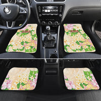 Samoa AIGA Floral Theme Car Mats Always In God's Arms LT7 Set 4pcs Multicolor - Polynesian Pride