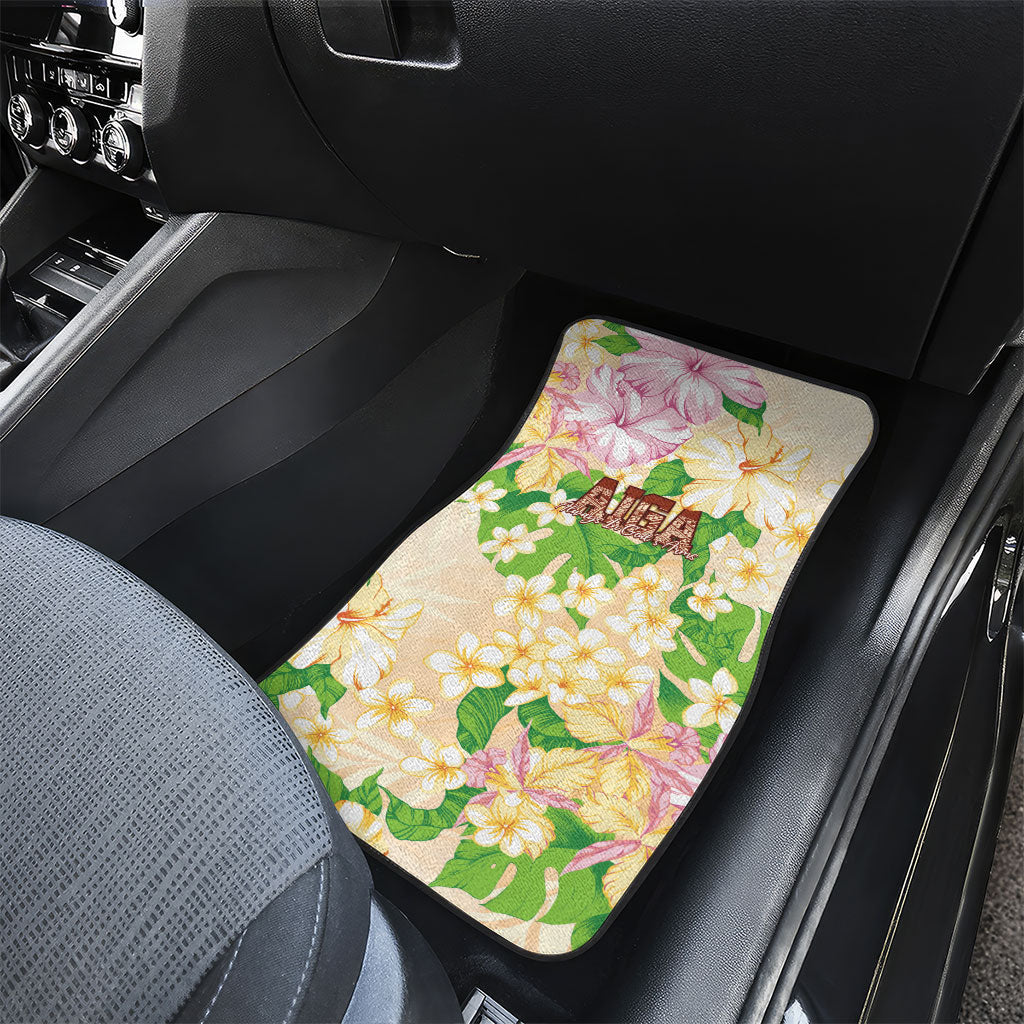 Samoa AIGA Floral Theme Car Mats Always In God's Arms LT7 - Polynesian Pride