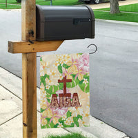 Samoa AIGA Floral Theme Garden Flag Always In God's Arms LT7 - Polynesian Pride