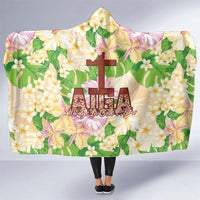 Samoa AIGA Floral Theme Hooded Blanket Always In God's Arms LT7 One Size Multicolor - Polynesian Pride