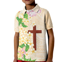 Samoa AIGA Floral Theme Kid Polo Shirt Always In God's Arms LT7 Kid Multicolor - Polynesian Pride