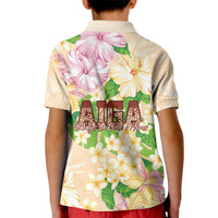 Samoa AIGA Floral Theme Kid Polo Shirt Always In God's Arms LT7 - Polynesian Pride