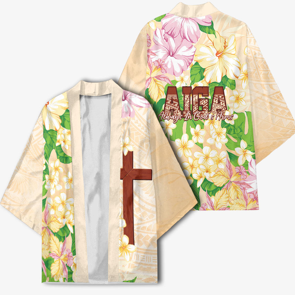 Samoa AIGA Floral Theme Kimono Always In God's Arms LT7 - Polynesian Pride