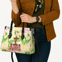 Samoa AIGA Floral Theme Leather Bag Always In God's Arms LT7 - Polynesian Pride