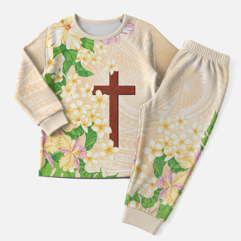 Samoa AIGA Floral Theme Christmas Pajama Set Always In God's Arms LT7 Men Multicolor - Polynesian Pride