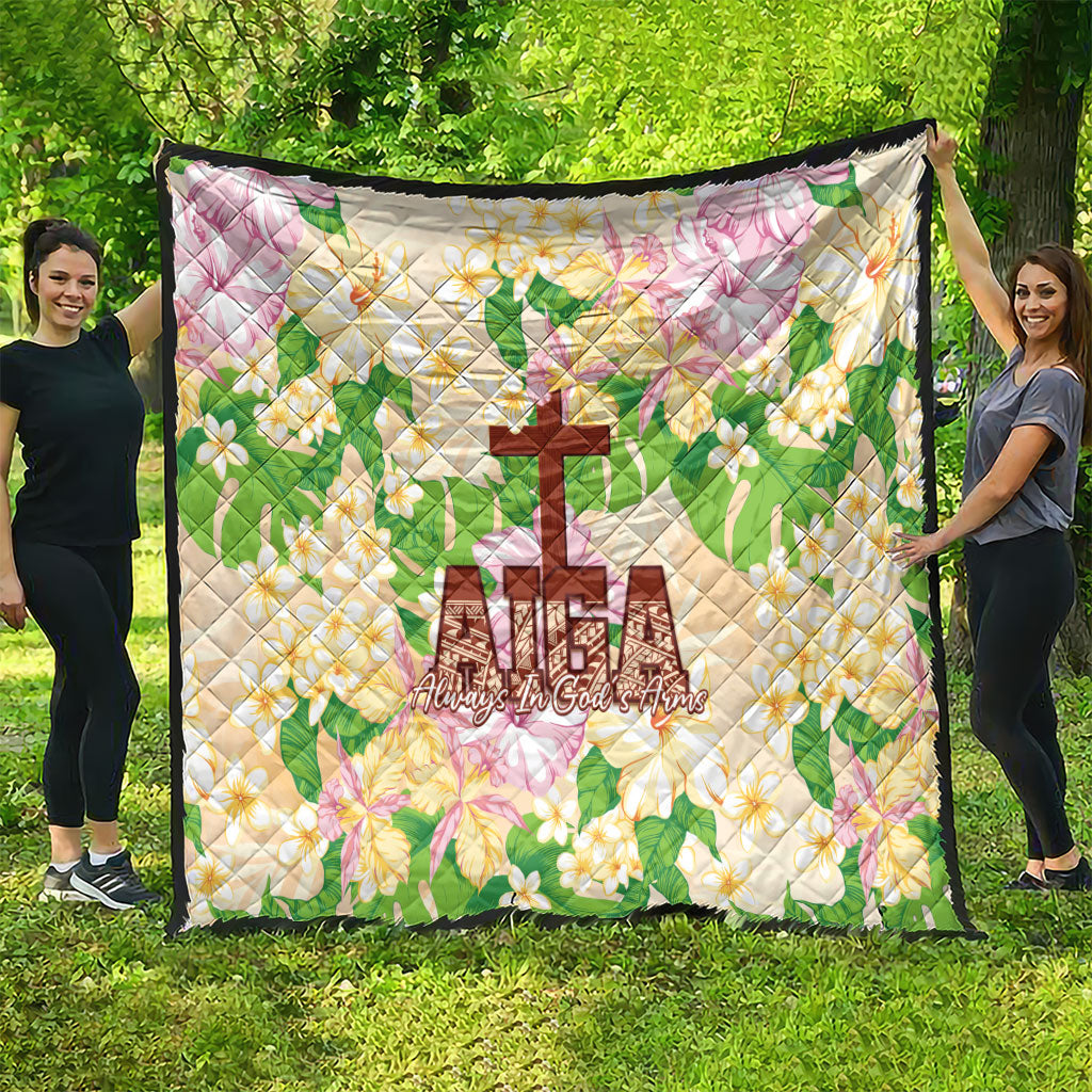 Samoa AIGA Floral Theme Quilt Always In God's Arms LT7 - Polynesian Pride