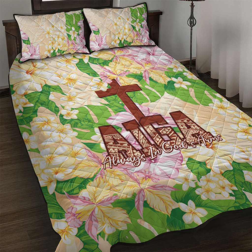 Samoa AIGA Floral Theme Quilt Bed Set Always In God's Arms LT7 Multicolor - Polynesian Pride