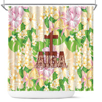 Samoa AIGA Floral Theme Shower Curtain Always In God's Arms LT7 Multicolor - Polynesian Pride