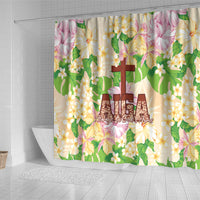 Samoa AIGA Floral Theme Shower Curtain Always In God's Arms LT7 - Polynesian Pride