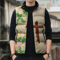 Samoa AIGA Floral Theme Sleeveless Puffer Jacket Always In God's Arms LT7 - Polynesian Pride