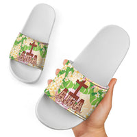 Samoa AIGA Floral Theme Slide Sandals Always In God's Arms LT7 - Polynesian Pride