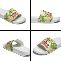 Samoa AIGA Floral Theme Slide Sandals Always In God's Arms LT7 - Polynesian Pride