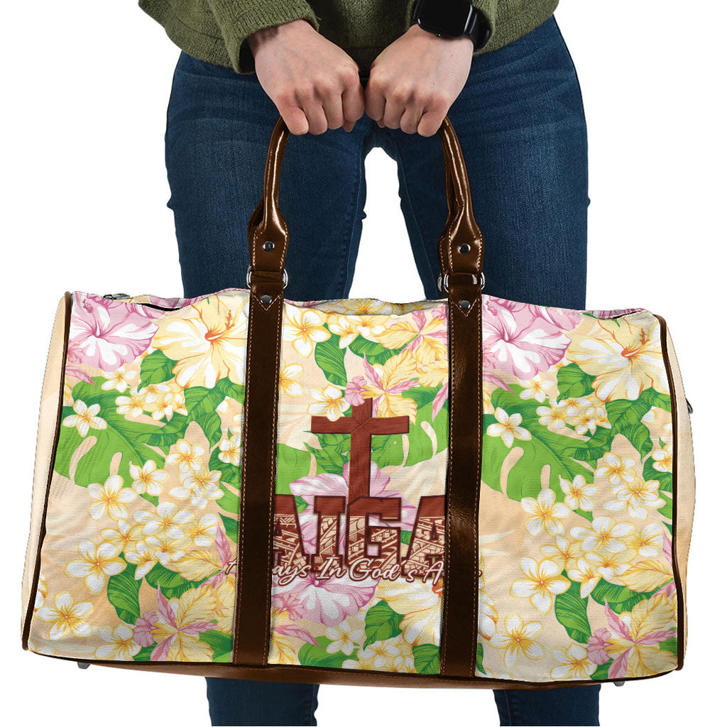 Samoa AIGA Floral Theme Travel Bag Always In God's Arms LT7 Multicolor - Polynesian Pride