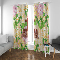 Samoa AIGA Floral Theme Window Curtain Always In God's Arms LT7 With Grommets Multicolor - Polynesian Pride