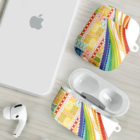 Pasifika Samoa Siapo Malu Tattoo Inspired AirPods Case Fa'afafine Rainbow Theme LT7 - Polynesian Pride