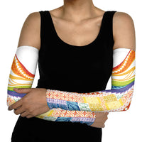 Pasifika Samoa Siapo Malu Tattoo Inspired Arm Sleeves Fa'afafine Rainbow Theme LT7 - Polynesian Pride