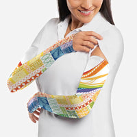 Pasifika Samoa Siapo Malu Tattoo Inspired Arm Sleeves Fa'afafine Rainbow Theme LT7 - Polynesian Pride