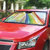 Pasifika Samoa Siapo Malu Tattoo Inspired Auto Sun Shade Fa'afafine Rainbow Theme LT7 - Polynesian Pride