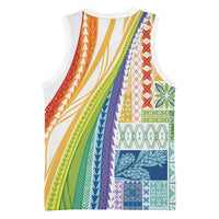 Pasifika Samoa Siapo Malu Tattoo Inspired Basketball Jersey Fa'afafine Rainbow Theme LT7 - Polynesian Pride