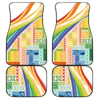 Pasifika Samoa Siapo Malu Tattoo Inspired Car Mats Fa'afafine Rainbow Theme LT7 - Polynesian Pride