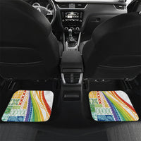Pasifika Samoa Siapo Malu Tattoo Inspired Car Mats Fa'afafine Rainbow Theme LT7 Set 2pcs - Back Multicolor - Polynesian Pride
