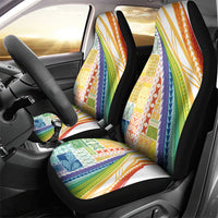 Pasifika Samoa Siapo Malu Tattoo Inspired Car Seat Cover Fa'afafine Rainbow Theme LT7 - Polynesian Pride