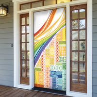 Pasifika Samoa Siapo Malu Tattoo Inspired Door Cover Fa'afafine Rainbow Theme LT7 - Polynesian Pride