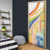 Pasifika Samoa Siapo Malu Tattoo Inspired Door Cover Fa'afafine Rainbow Theme LT7 - Polynesian Pride