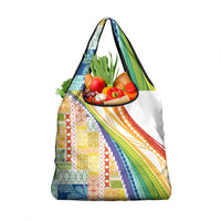 Pasifika Samoa Siapo Malu Tattoo Inspired Grocery Bag Fa'afafine Rainbow Theme LT7 1-pack One Size Multicolor - Polynesian Pride