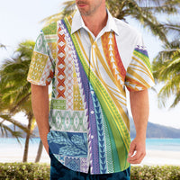 Pasifika Samoa Siapo Malu Tattoo Inspired Hawaiian Shirt Fa'afafine Rainbow Theme LT7 - Polynesian Pride