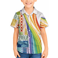 Pasifika Samoa Siapo Malu Tattoo Inspired Hawaiian Shirt Fa'afafine Rainbow Theme LT7 - Polynesian Pride