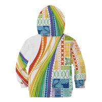 Pasifika Samoa Siapo Malu Tattoo Inspired Kid Hoodie Fa'afafine Rainbow Theme LT7 - Polynesian Pride