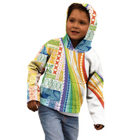 Pasifika Samoa Siapo Malu Tattoo Inspired Kid Hoodie Fa'afafine Rainbow Theme LT7 - Polynesian Pride
