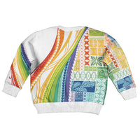 Pasifika Samoa Siapo Malu Tattoo Inspired Kid Ugly Christmas Sweater Fa'afafine Rainbow Theme LT7 - Polynesian Pride