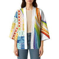 Pasifika Samoa Siapo Malu Tattoo Inspired Kimono Fa'afafine Rainbow Theme