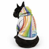 Pasifika Samoa Siapo Malu Tattoo Inspired Pet Hoodie Fa'afafine Rainbow Theme LT7 - Polynesian Pride