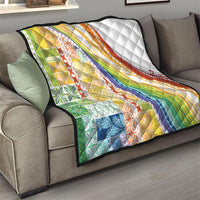 Pasifika Samoa Siapo Malu Tattoo Inspired Quilt Fa'afafine Rainbow Theme LT7 - Polynesian Pride