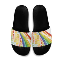 Pasifika Samoa Siapo Malu Tattoo Inspired Slide Sandals Fa'afafine Rainbow Theme LT7 Multicolor - Polynesian Pride