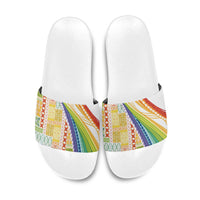 Pasifika Samoa Siapo Malu Tattoo Inspired Slide Sandals Fa'afafine Rainbow Theme LT7 Multicolor - Polynesian Pride