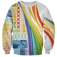 Pasifika Samoa Siapo Malu Tattoo Inspired Sweatshirt Fa'afafine Rainbow Theme