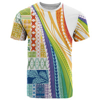 Pasifika Samoa Siapo Malu Tattoo Inspired T Shirt Fa'afafine Rainbow Theme LT7 Multicolor - Polynesian Pride