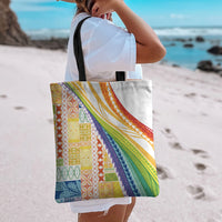 Pasifika Samoa Siapo Malu Tattoo Inspired Tote Bag Fa'afafine Rainbow Theme LT7 - Polynesian Pride