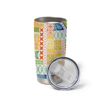 Pasifika Samoa Siapo Malu Tattoo Inspired Tumbler Cup Fa'afafine Rainbow Theme LT7 - Polynesian Pride
