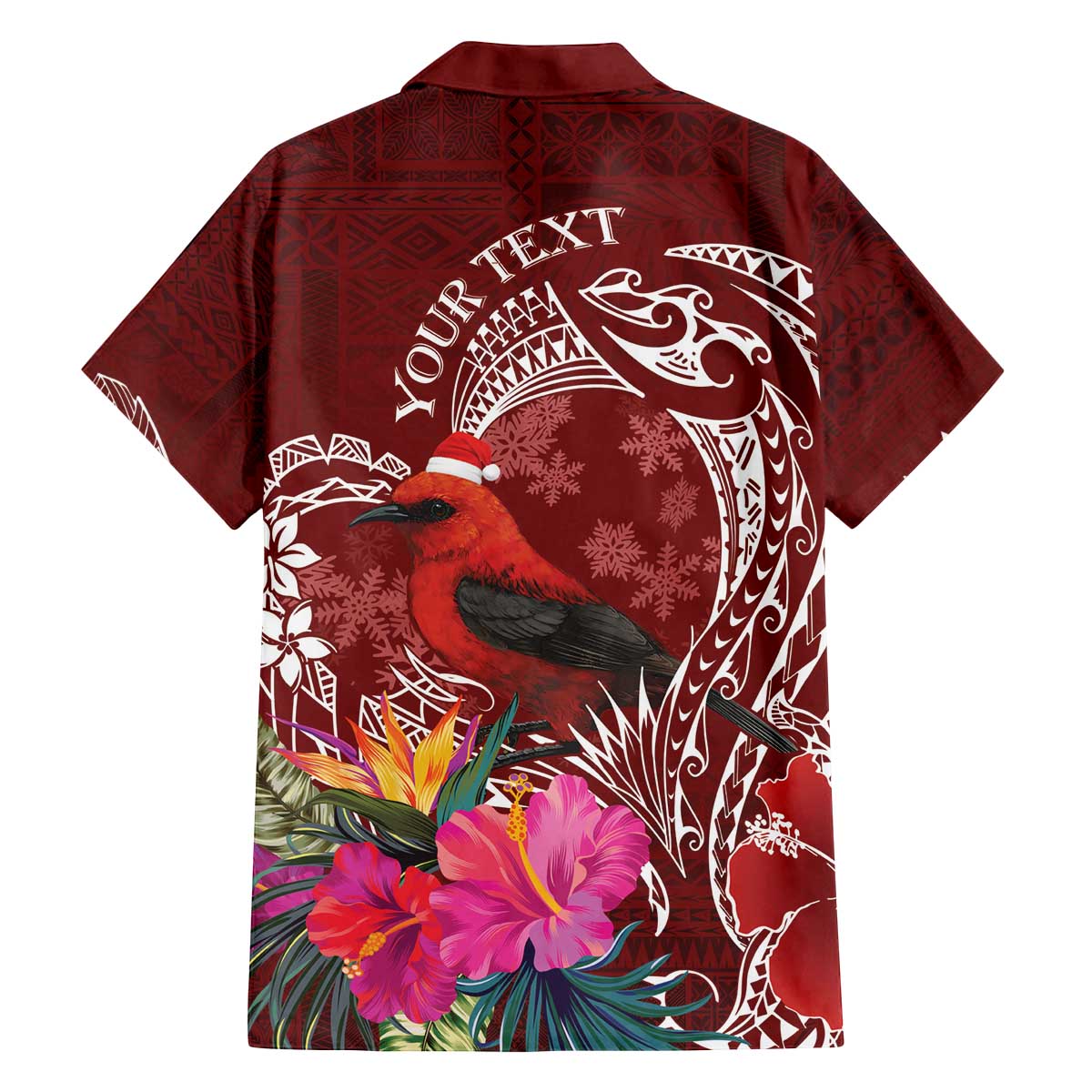 Personalized Samoa Meri Krisimasi Family Matching Off The Shoulder Long Sleeve Dress and Hawaiian Shirt Segasegamau'u Mix Siapo LT7 - Polynesian Pride
