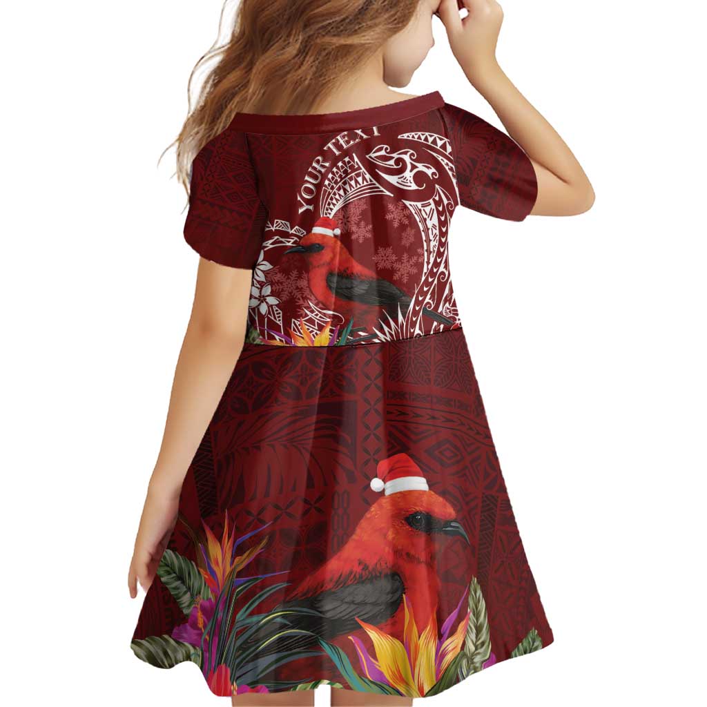 Personalized Samoa Meri Krisimasi Family Matching Off Shoulder Short Dress and Hawaiian Shirt Segasegamau'u Mix Siapo LT7 - Polynesian Pride