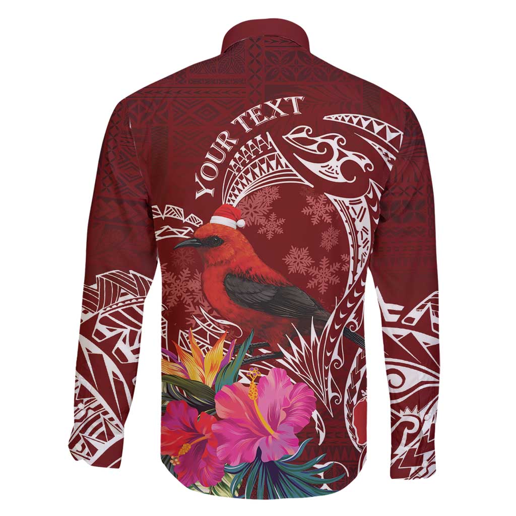 Personalized Samoa Meri Krisimasi Family Matching Off Shoulder Short Dress and Hawaiian Shirt Segasegamau'u Mix Siapo LT7 - Polynesian Pride