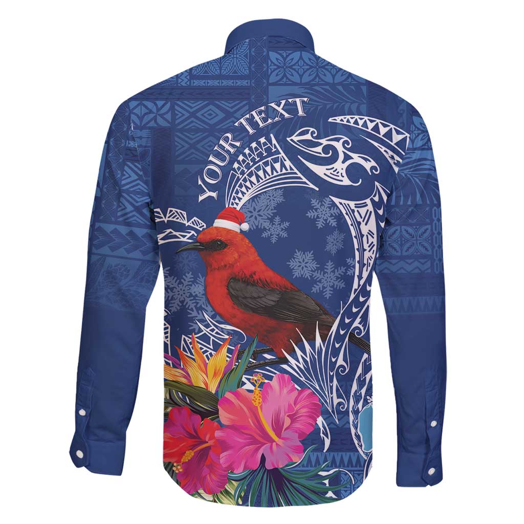 Personalized Samoa Christmas Family Matching Tank Maxi Dress and Hawaiian Shirt Cardinal Honeyeater Mix Siapo