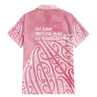 Breast Cancer Awareness Maori Family Matching Mermaid Dress and Hawaiian Shirt Kia Kaha Kia Maia Kia Manawanui LT7 - Polynesian Pride
