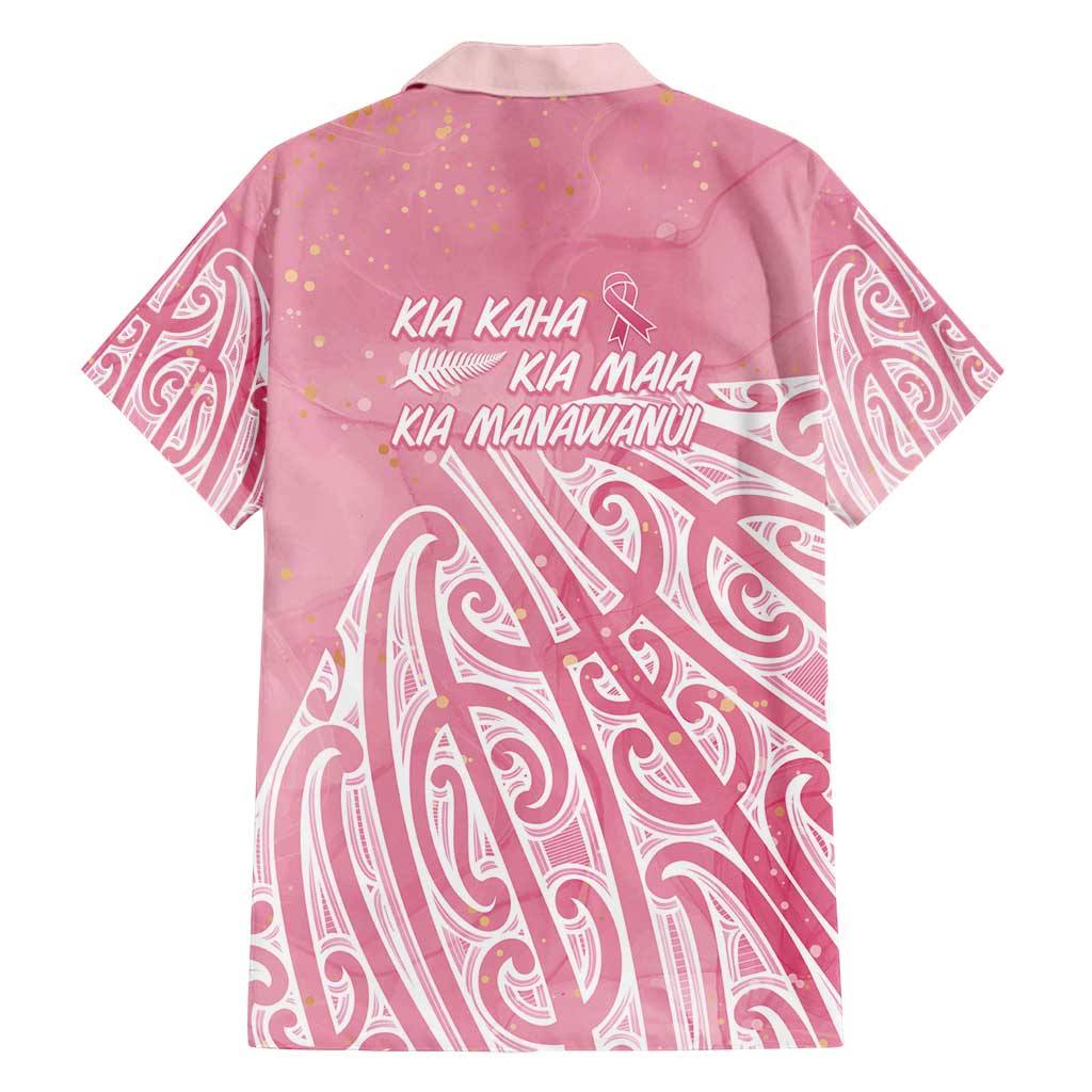 Breast Cancer Awareness Maori Family Matching Puletasi and Hawaiian Shirt Kia Kaha Kia Maia Kia Manawanui LT7 - Polynesian Pride