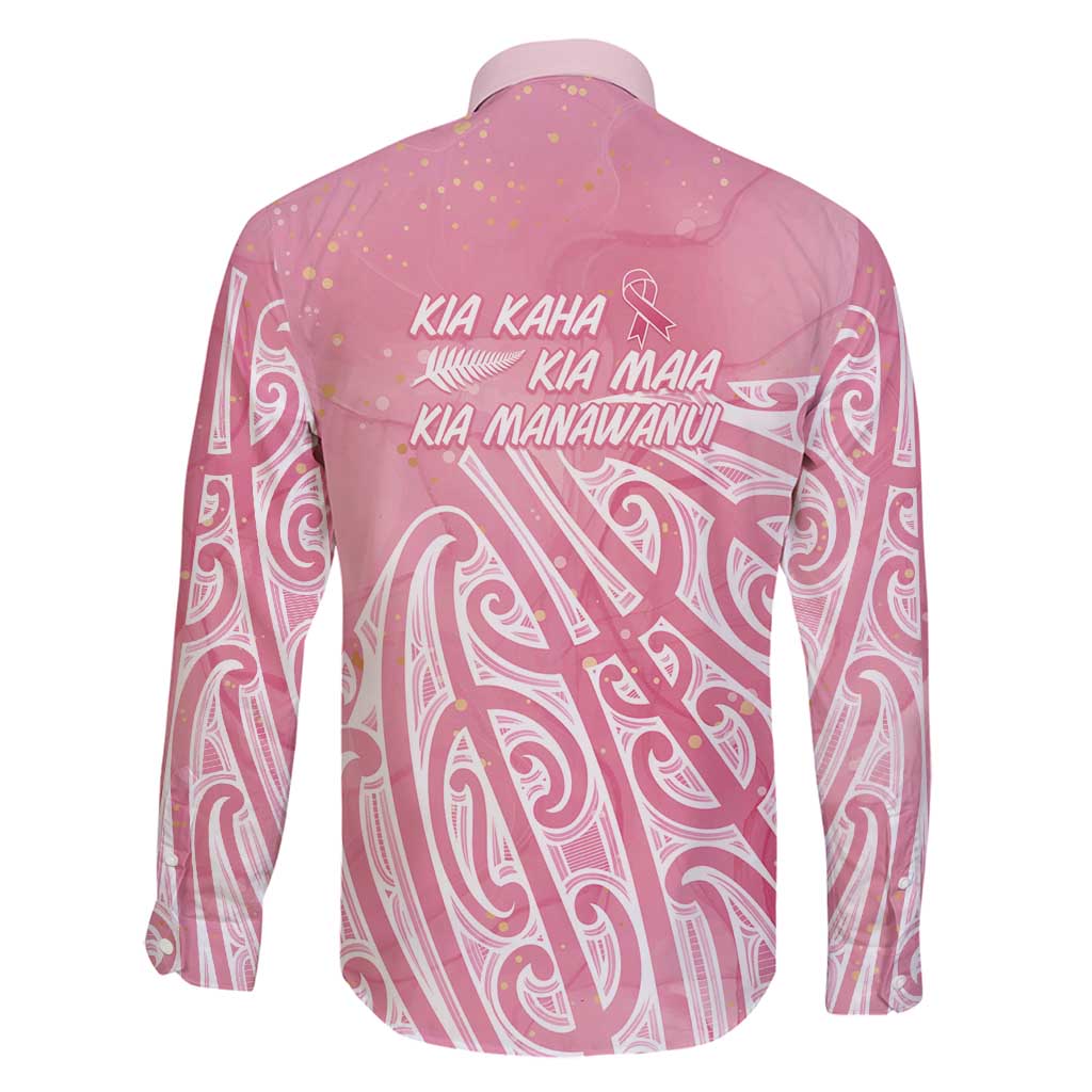 Breast Cancer Awareness Maori Family Matching Puletasi and Hawaiian Shirt Kia Kaha Kia Maia Kia Manawanui LT7 - Polynesian Pride